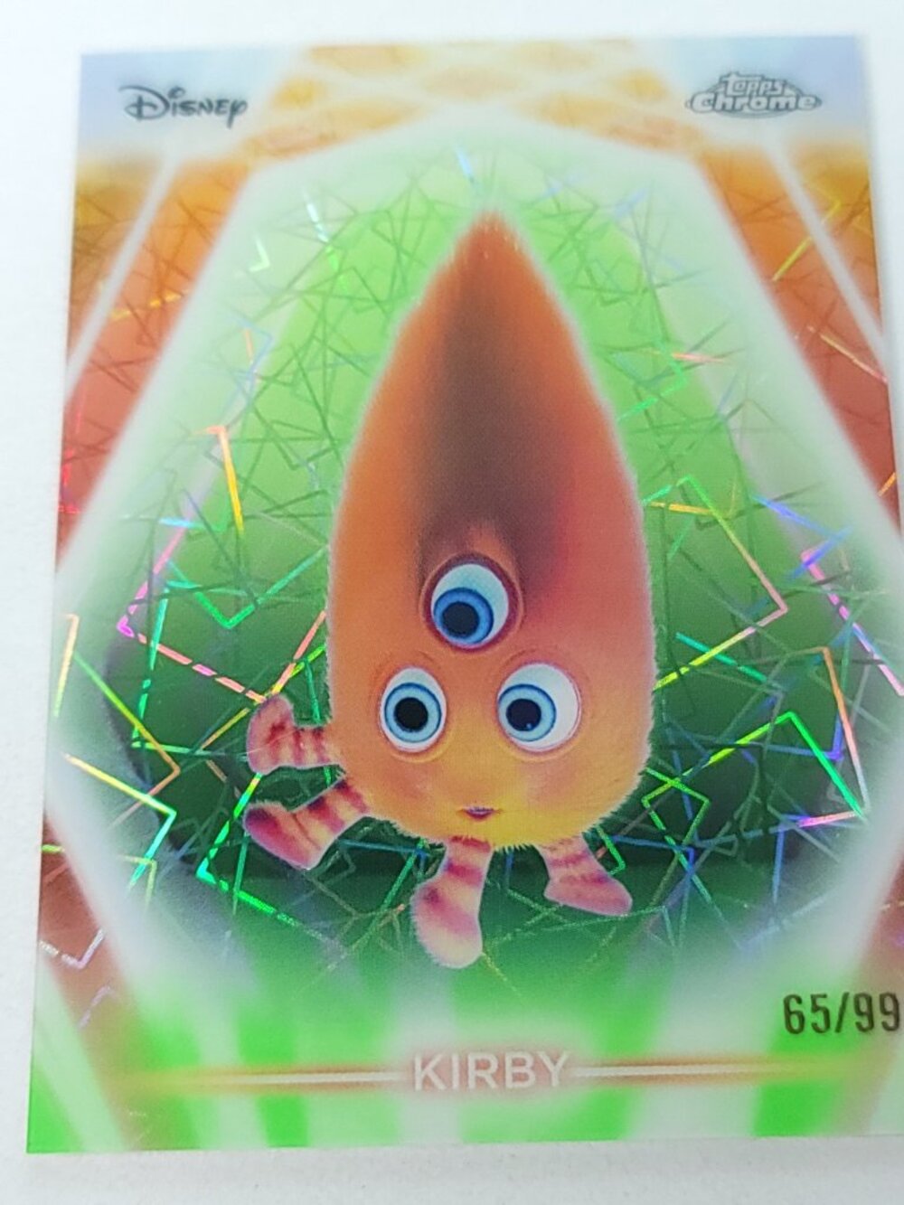 Kirby Topps 2026 Disney Chrome Neon Green Limited 65/99